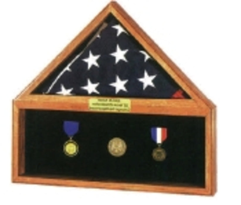 Flag Medal Display Case combo. - The Military Gift Store