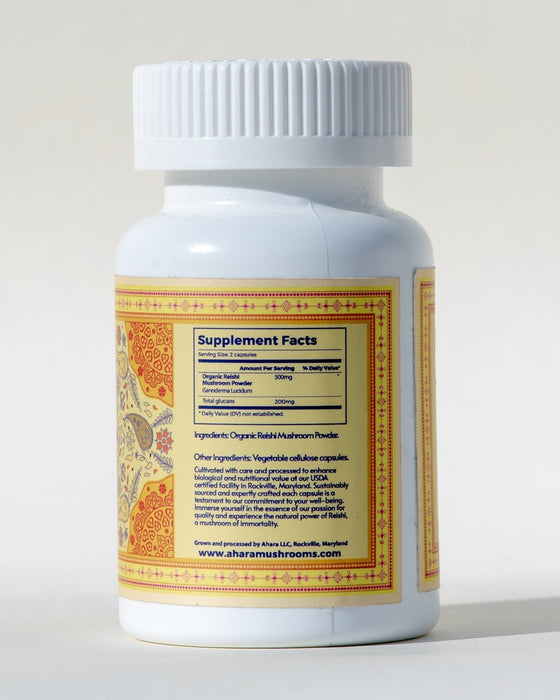 Ahara Mushrooms - Ahara Mushrooms Reishi Capsules - 10 bottles - Tea & Infusions | Delivery near me in ... Farm2Me #url#
