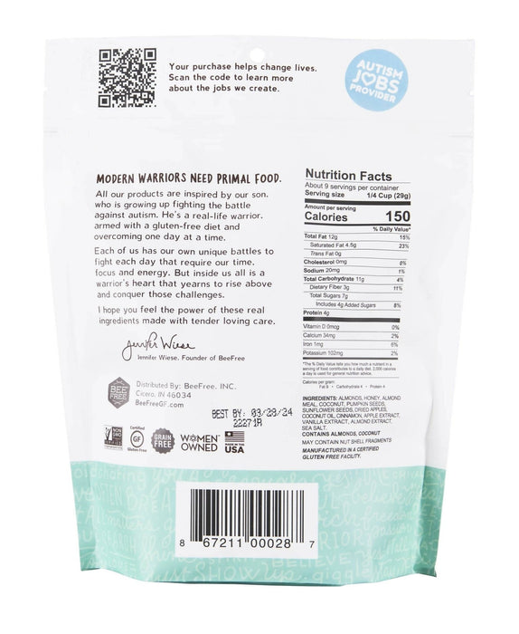 BeeFree - Bee Free Warrior Mix: Mae's Apple Pie Granola, Gluten Free, Grain Free - 12 Bags x 9oz - Cereal & Granola | Delivery near me in ... Farm2Me #url#