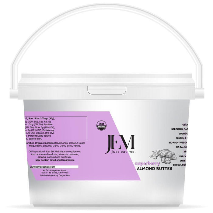 JEM Organics Superberry Almond Butter - Bulk Bucket 8 lb by Farm2Me