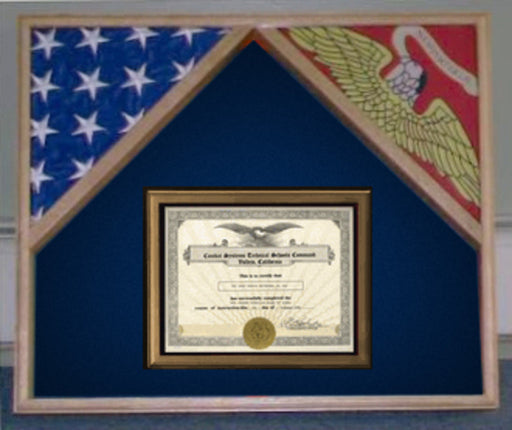 Military Flag Case For 2 Flags and Certificate Display Case., , The Military Gift Store, Military Frames, Military Medal and Photo Frames
