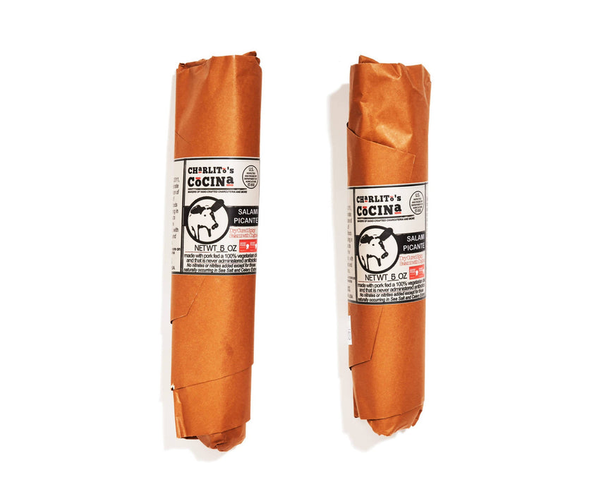 Charlito's Cocina - Charlito’s Cocina Salami Picante - Dry Cured Spicy Salami - 16 x 5oz - Meat | Delivery near me in ... Farm2Me #url#