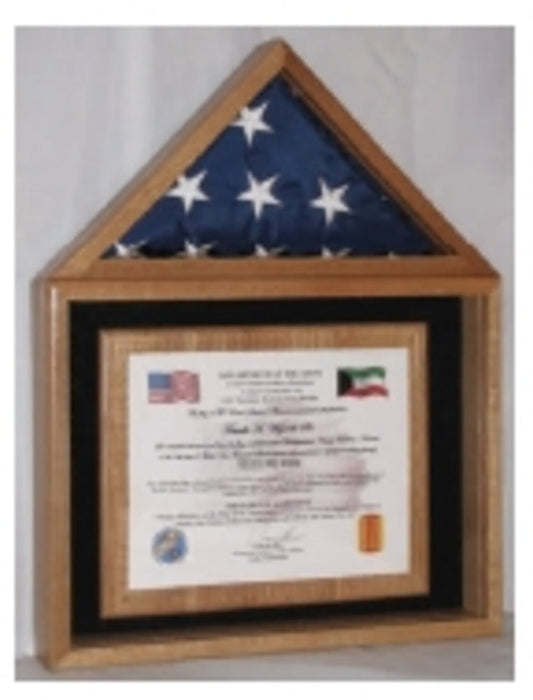 Certificate and American Flag Display Case., , The Military Gift Store, Certificate and Document Frame