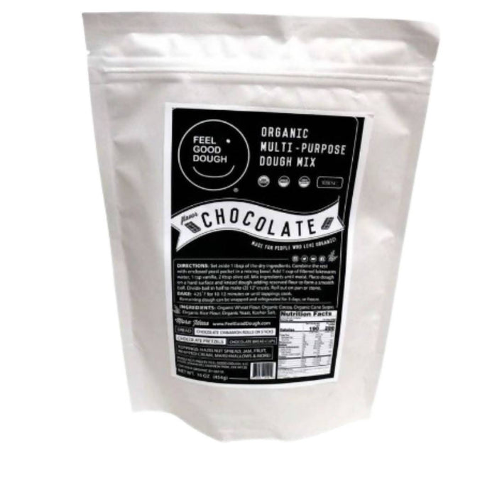 Feel Good Dough Organic Multi-Purpose Chocolate Dough Mix Bags - 5 bags x 16oz case by Farm2Me