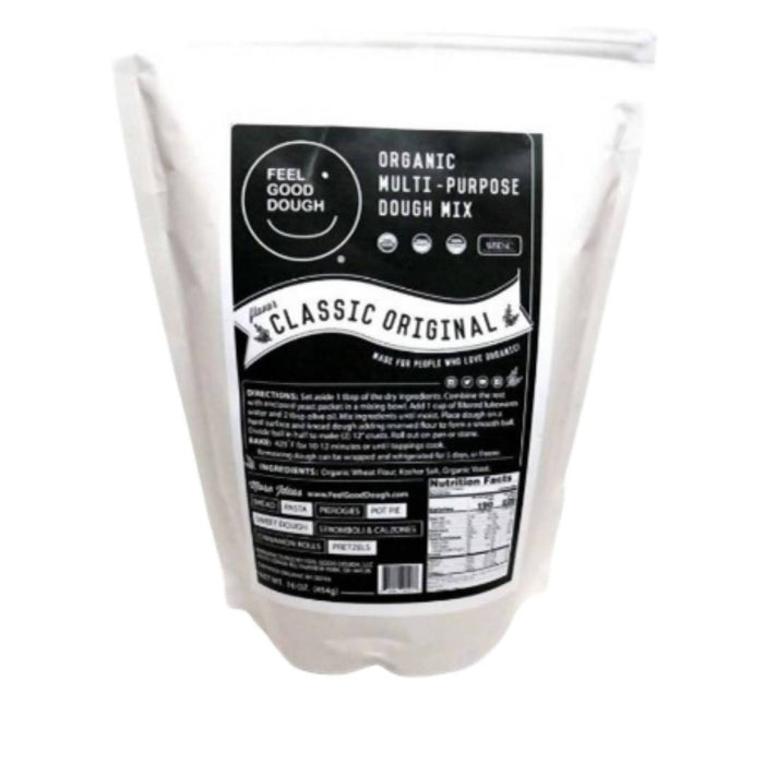 Feel Good Dough Organic Multi-Purpose Dough Mix Bags - 5 bags x 16oz case by Farm2Me