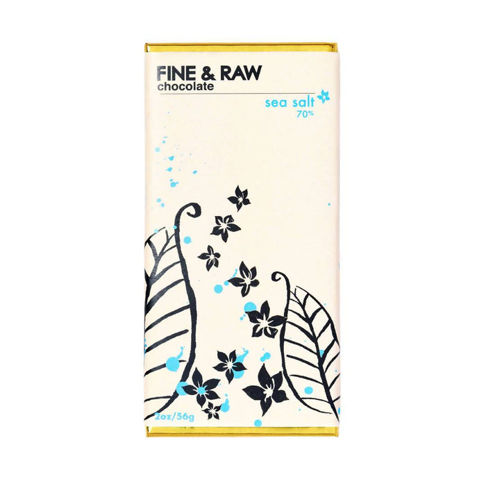 FINE & RAW chocolate - Fine and Raw Dark Chocolate with Sea Salt, (70% Cocoa / Cacao), Organic - 10 Bars x 2oz - Snacks | Delivery near me in ... Farm2Me #url#