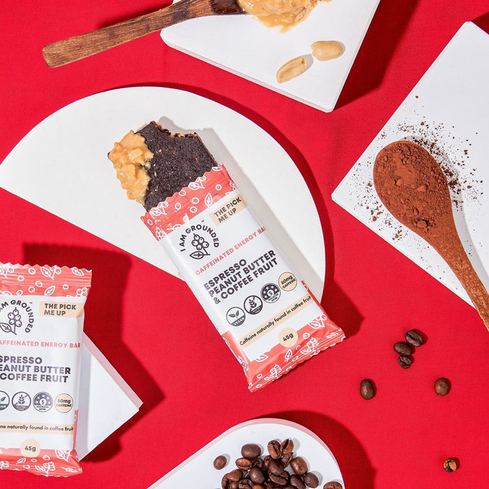 I Am Grounded - I Am Grounded THE PICK ME UP- Espresso, Peanut Butter & Coffee Fruit Box (V) (GF) - 1/2 Pallet (384 Boxes x 10 Packs) - Snack | Delivery near me in ... Farm2Me #url#