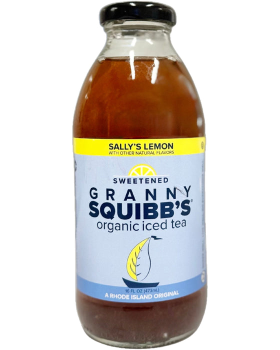 Granny Squibbs Sally's Lemon Sweetened Organic Iced Tea - 12 bottles x 16oz case by Farm2Me
