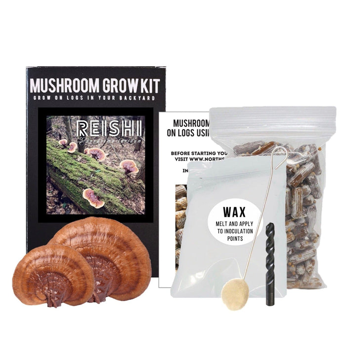 North Spore Organic Red Reishi Mushroom Outdoor Log Growing Kit by Farm2Me