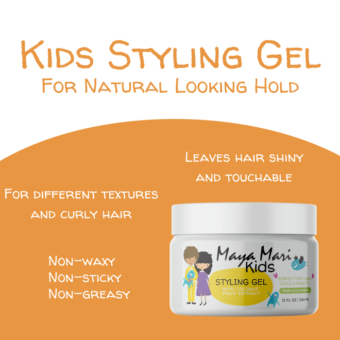 Maya Mari Kids Curly Hair Set for Coilies, Curlies, and Flyaways: 2in1 Shampoo, Leave-In Conditioner, and Hair Gel - Perfect for Your Little One's Curly and Wavy Hair! Hair Care Los Angeles Brands