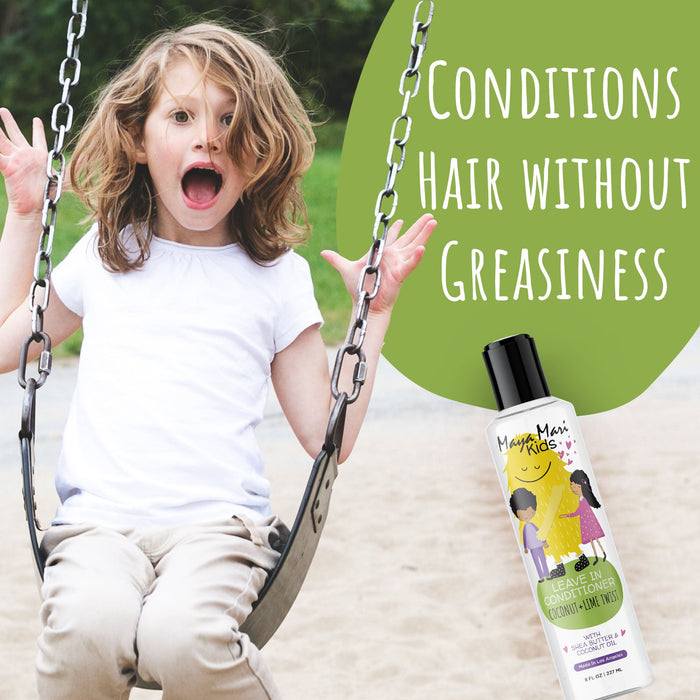 Maya Mari - Kids Leave-in Conditioner With Coconut Oil, Shea Butter, and Marula Oil, Coconut and Lime Twist, 8 oz Hair Care Los Angeles Brands