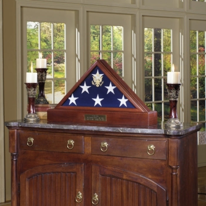 Large Flag Display case for 5 x 9.5 Flag - Burial Flag., , The Military Gift Store, Large Flag Display Cases