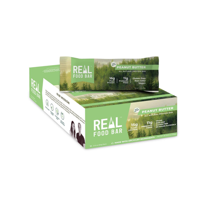 Real Food Bar's Peanut Butter Bars - 12 bars x 2.12oz case by Farm2Me