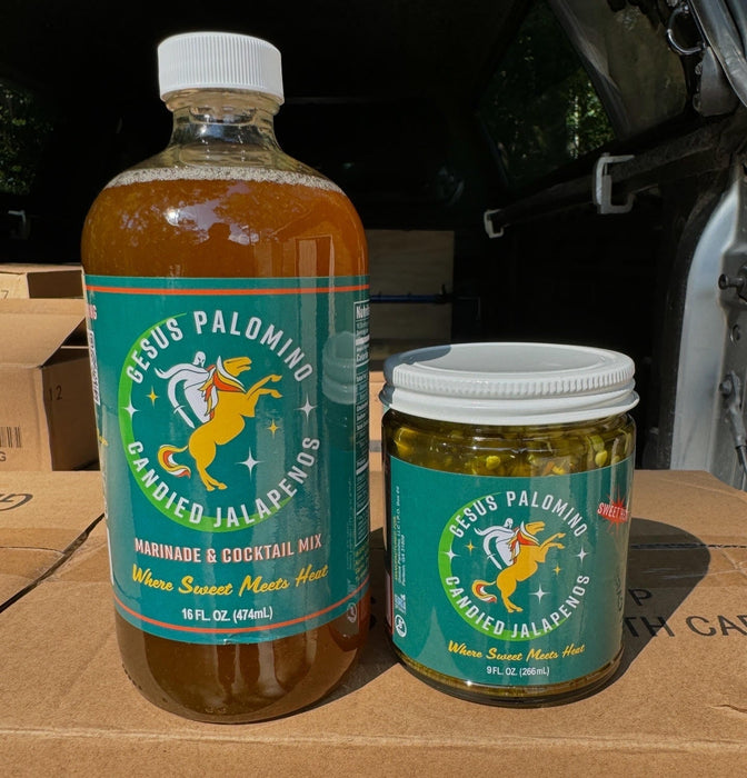 Gesus Palomino Candied Jalapenos and Marinade & Cocktail Mix Gift Set by Farm2Me
