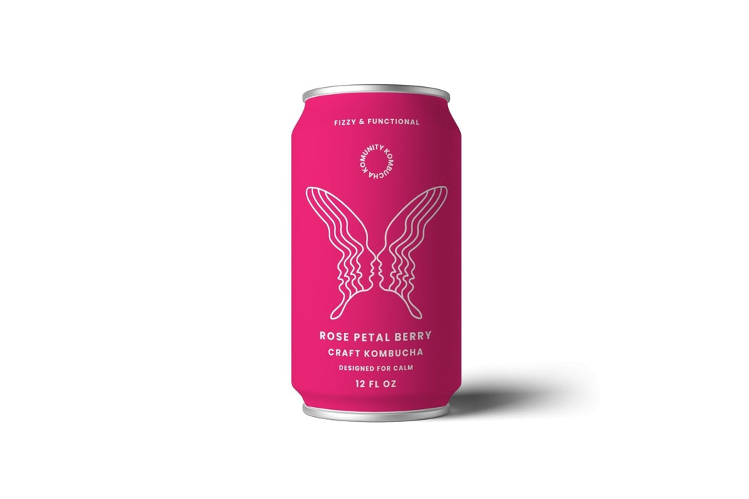 RMBR - Komunity Kombucha "Adapt" Rose Petal Berry Kombucha Cans - 24 x 12oz - Functional Kombucha Beverage | Delivery near me in ... Farm2Me #url#