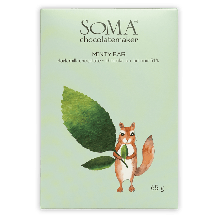 Soma Minty Milk Chocolate Bar 51% by Farm2Me