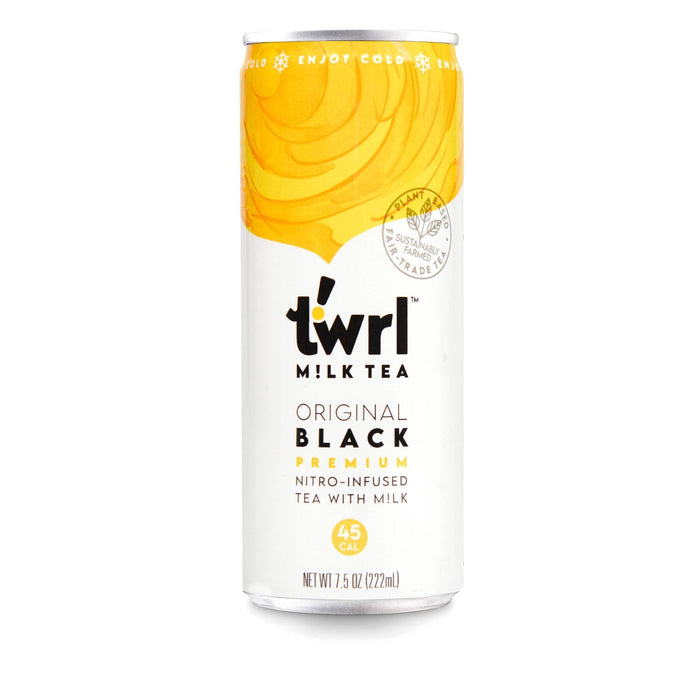 Twrl Original Black Milk Tea Cans - 12 x 7.5oz by Farm2Me