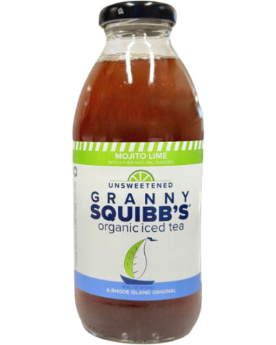 Granny Squibbs Mojito Lime Unsweetened Organic Iced Tea - 12 bottles x 16oz case by Farm2Me