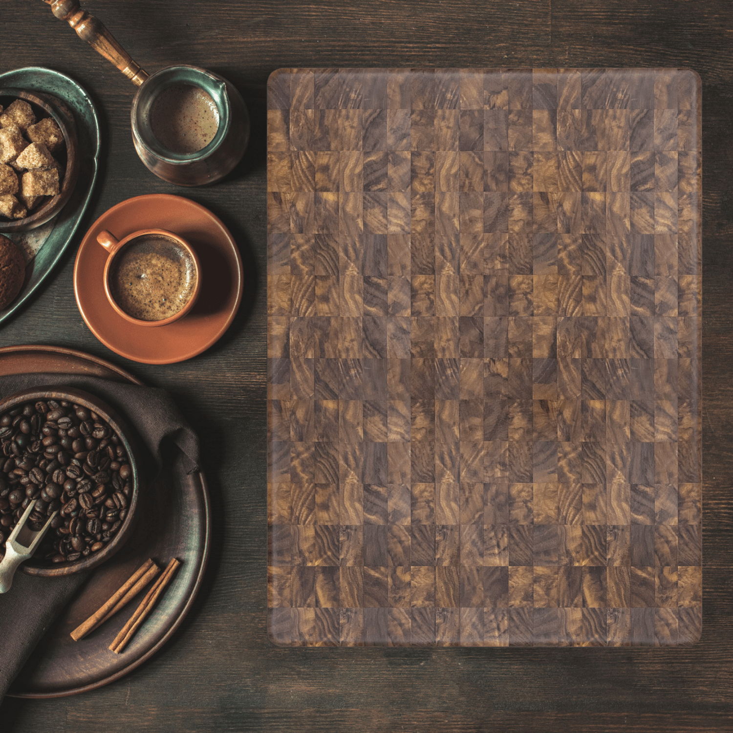 Food-safe oil being applied evenly to a clean, dry wooden cutting board