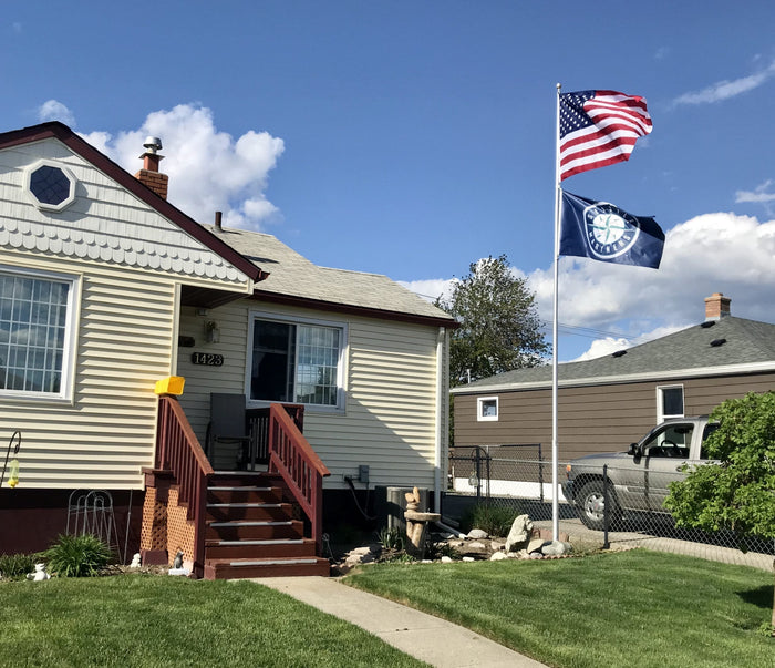American-made residential flagpoles including telescoping and sectional outdoor flagpole systems