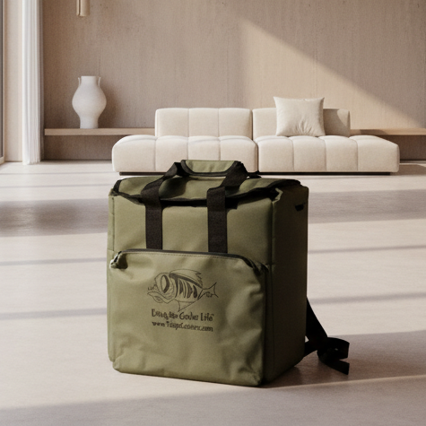 American-made summer essentials including a cooler, portable bonfire, bug repellent, drinks and cookout supplies