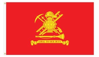 Thin Red Line firefighter flag with black-and-white stripes and a single red stripe