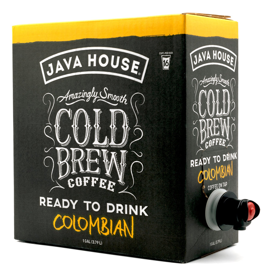 Colombian cold brew box at an angle