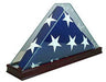 Solid Cherry Wood Elegant 5 x 9.5' Large Flag Glass Display Case for Burial/Funeral/Veteran Flag