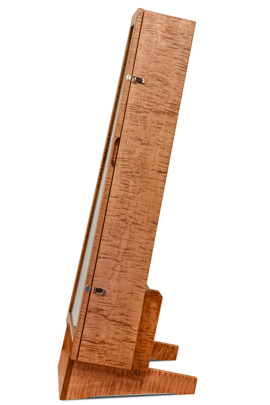 ClimaStand Triangle Humidor with Base - Flamed Maple With Provincial Stain