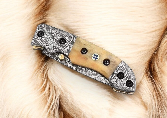 Mini folding knife | Bone Handle pocket knife | 3 inch blade