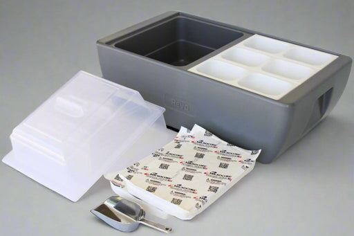 The Dubler HEAT is unique innovation as a flameless chafer and cooler combination that fits two 1/2 size food pans and up to 4” depth.  The premium insulation, along with the heat packs and placing hot food trays straight from oven, provide a slow drop in temperature over time.  Enjoy hot to eventually warm food for hours while the outside remains safe to touch for easy mobility.