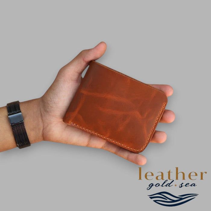 American leather wallet – Light Brown Leather