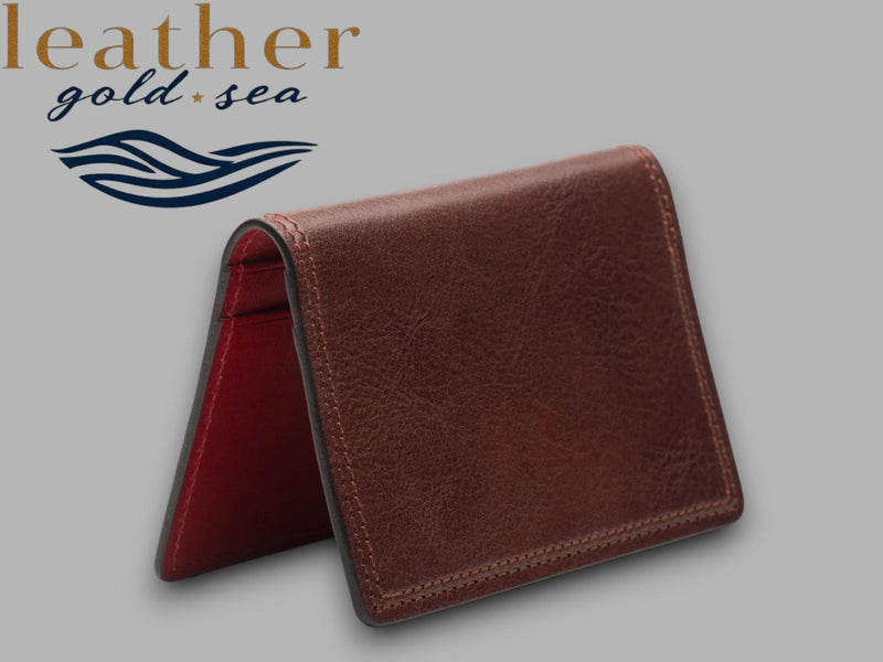 Brown Leather Wallet | Handmade Leather Wallet – Brown & Red