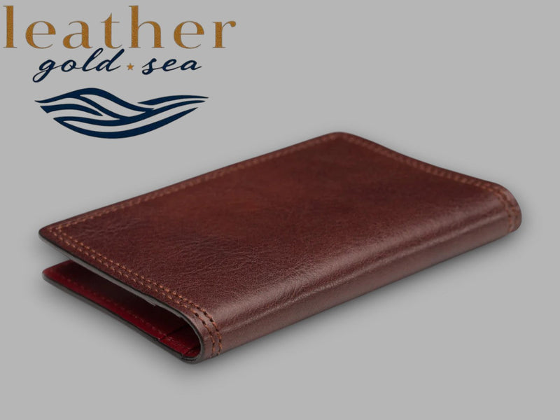 Brown Leather Wallet | Handmade Leather Wallet – Brown & Red