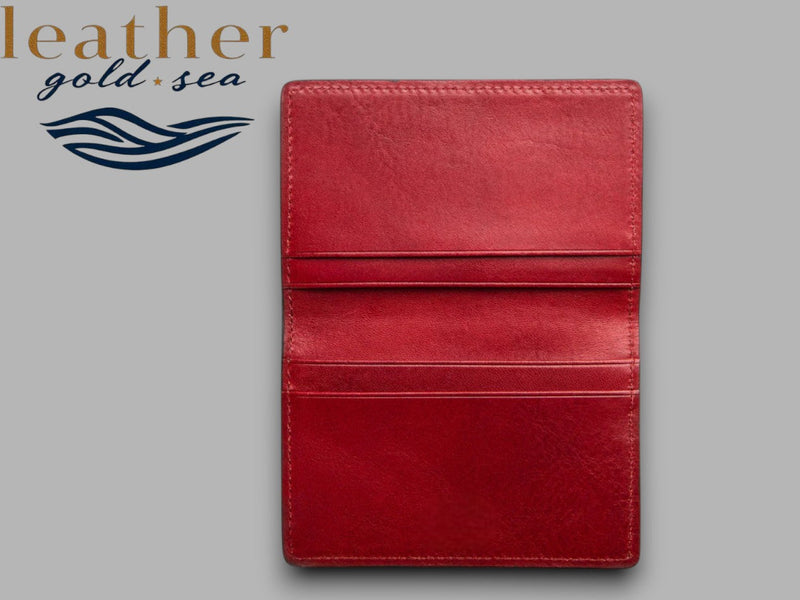 Brown Leather Wallet | Handmade Leather Wallet – Brown & Red