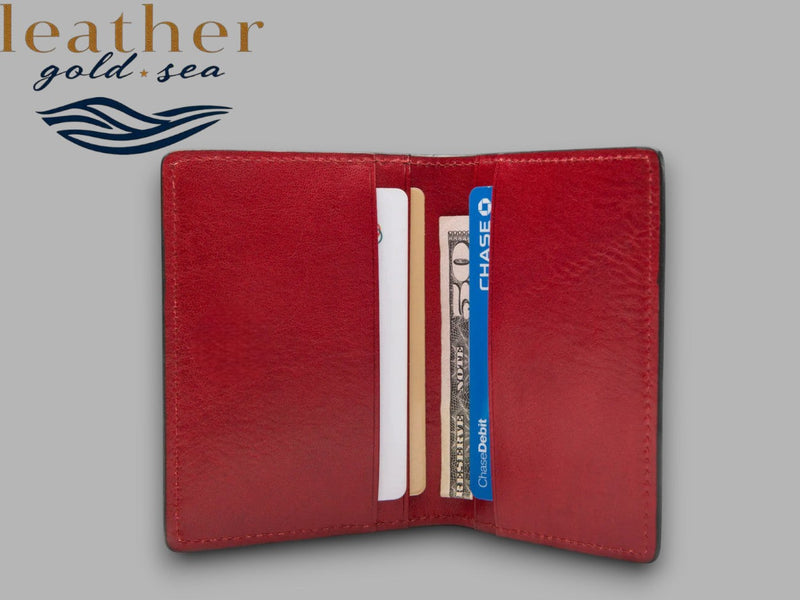 Brown Leather Wallet | Handmade Leather Wallet – Brown & Red