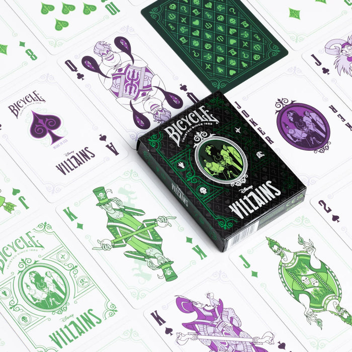 Bicycle Disney Villains Playing Cards – Purple or Green Edition