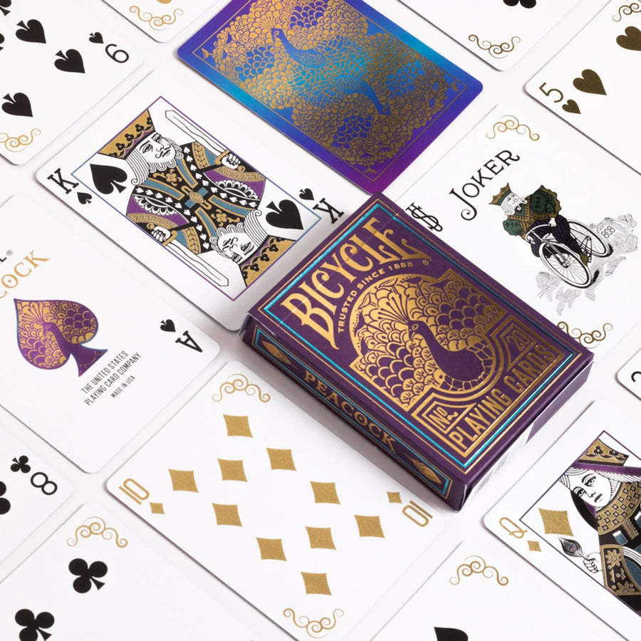 Bicycle Purple Peacock Playing Cards