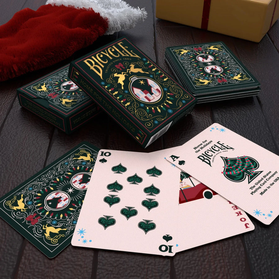 Bicycle Home for the Holidays Playing Cards – Festive Christmas Collection