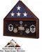Flag and Memorabilia Display Case (Heirloom Walnut) (25.5"H x 24.25"W x 3.25"D), Flag and Memorabilia Display Case (Heirloom Walnut), The Military Gift Store, Army Flag Display Cases (64)