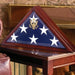 American Burial Flag Box, Large Coffin USA Flag Display Case. - The Military Gift Store