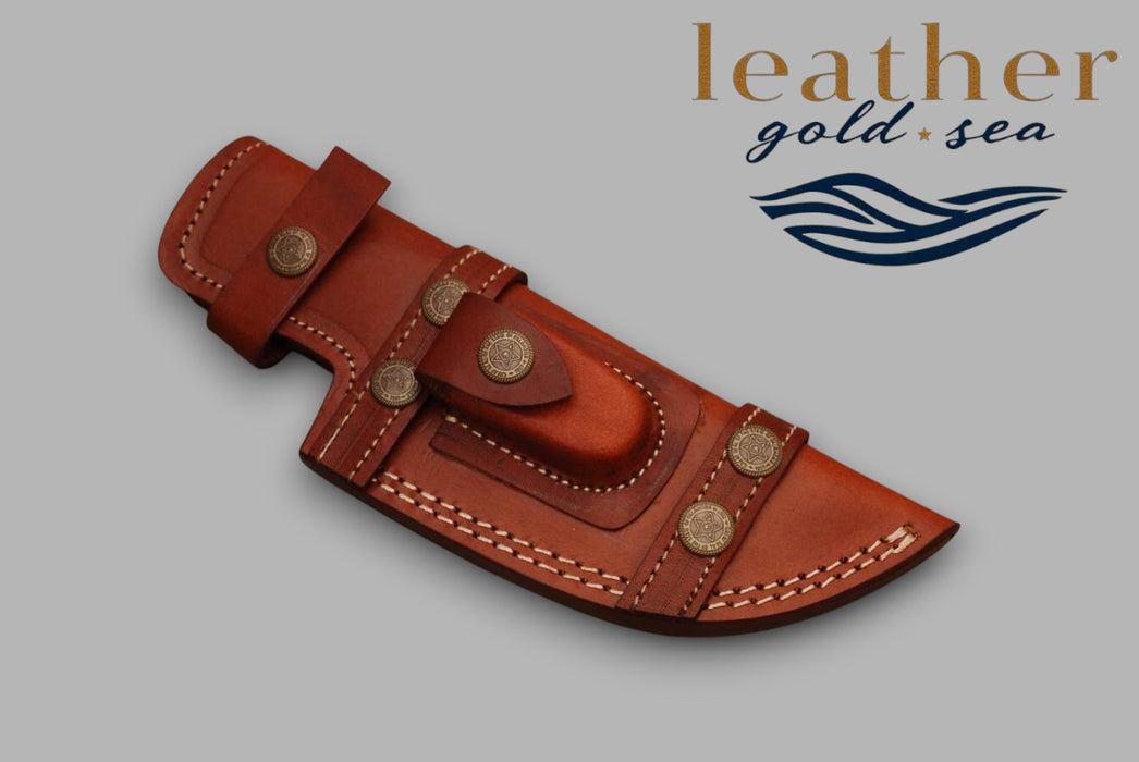 Survival Knife Sheath | Handmade Brown Leather