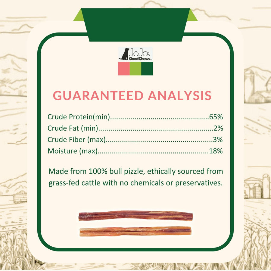 All-Natural Beef Bully Stick Dog Treats, Single Ingredient Dog Chews – 12-Inch Jumbo (2-Pack)