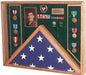Deluxe Combo Awards Flag Display Case, , The Military Gift Store, Deluxe Combo Awards Flag Display Case
