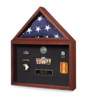 Flag display case - Flag shadow box, flag and medals Case. - The Military Gift Store