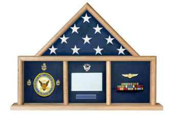 Flag and Memorabilia, Flag Shadow Box, Combination Flag Medal, , The Military Gift Store, Flag and Memorabilia, Flag