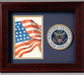 Photo and medallion frame Air Force, Air Force Medallion Frame., , The Military Gift Store, Photo Flag and Medal Display Case