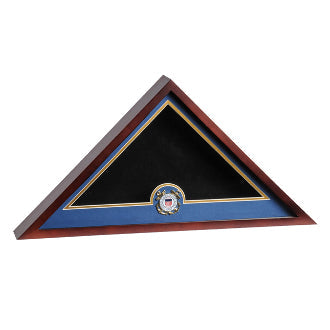Coast Guard Flag Display Cases, USCG Flag Case with a Medallion, , The Military Gift Store, USCG Flag
