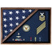MEMORIAL FLAG CASE - FOLDED CORNER., , The Military Gift Store, Burial Flag Medal Display case