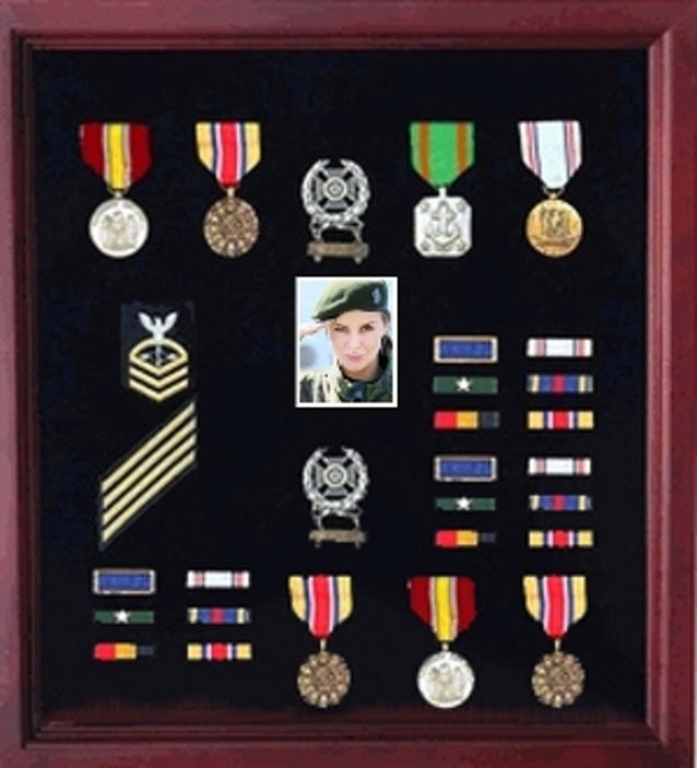 Photo Medal Display Case, Military Medal Frame, Photo., , The Military Gift Store, Photo Flag and Medal Display Case